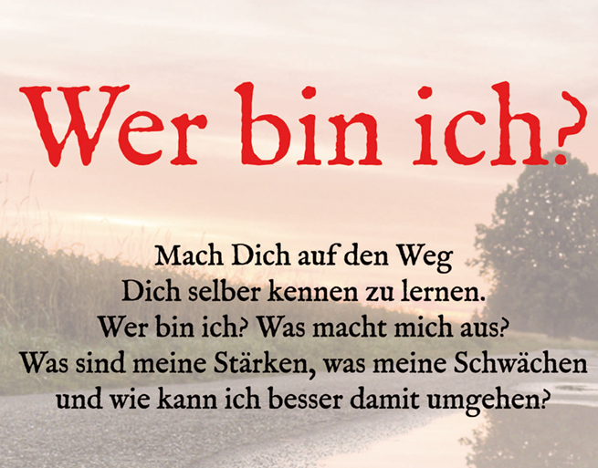 Wer bin ich? Seminarangebot